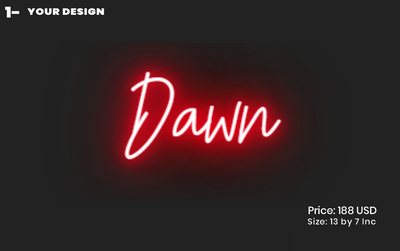 custom sign for Dawn