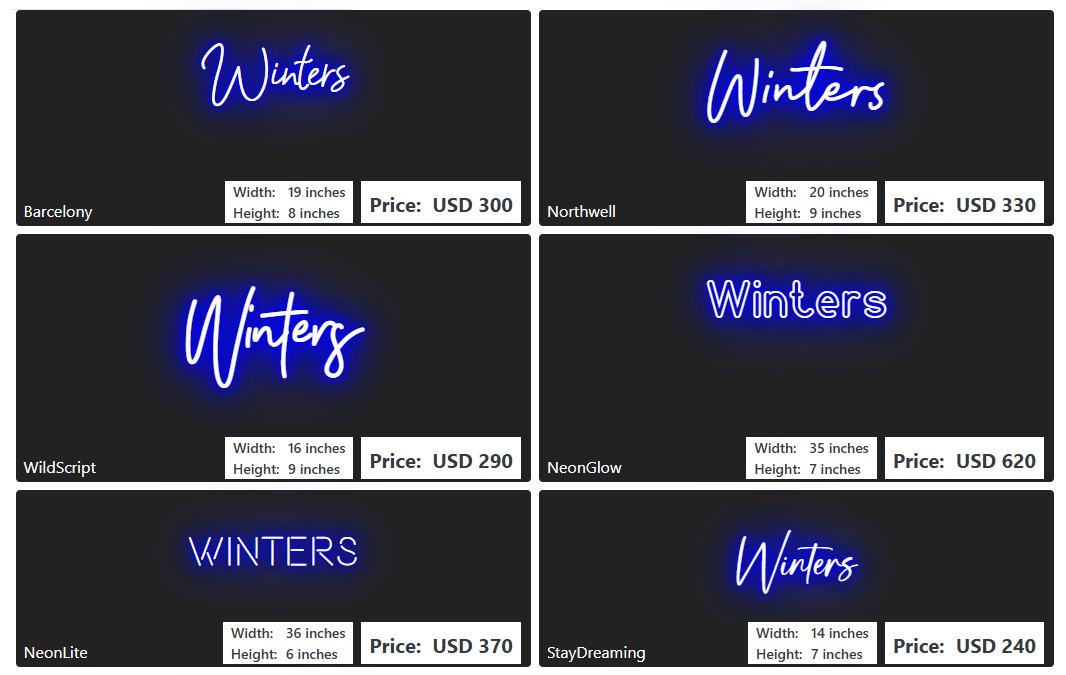 Custom Neon Sign For La'Vera Winters