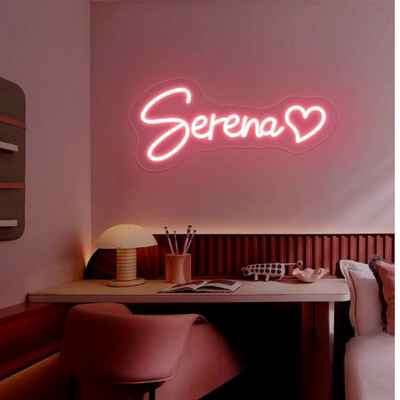 Serena Name Neon sign by Neon.Outshine -  adding a modern touch to a chic event backdrop.