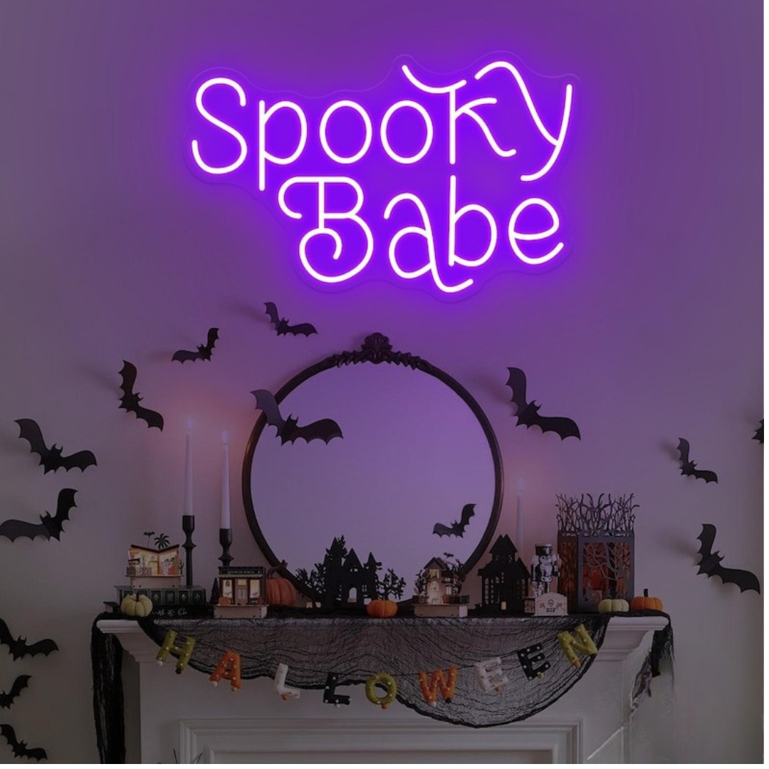 Spooky Babe LED sign for Halloween aesthetic wall decor – Neon.Outshine"