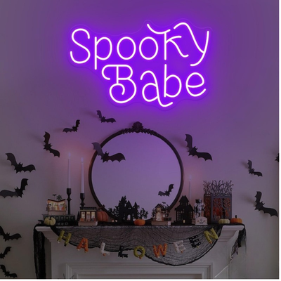 Spooky Babe LED sign for Halloween aesthetic wall decor – Neon.Outshine"