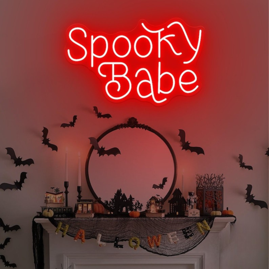 Spooky Babe LED sign for Halloween aesthetic wall decor – Neon.Outshine"