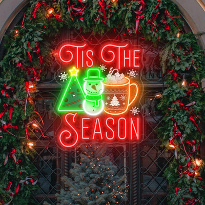 Tis The Season Art Work Neon Sign by Neon.Outshine glowing in festive LED light