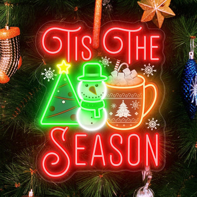 Tis The Season Art Work Neon Sign by Neon.Outshine glowing in festive LED light