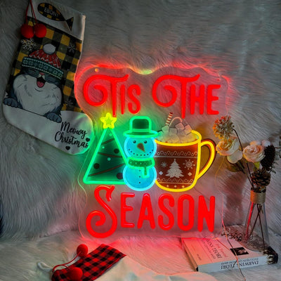 Tis The Season Art Work Neon Sign by Neon.Outshine glowing in festive LED light