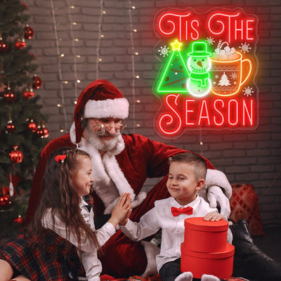 Tis The Season Art Work Neon Sign by Neon.Outshine glowing in festive LED light