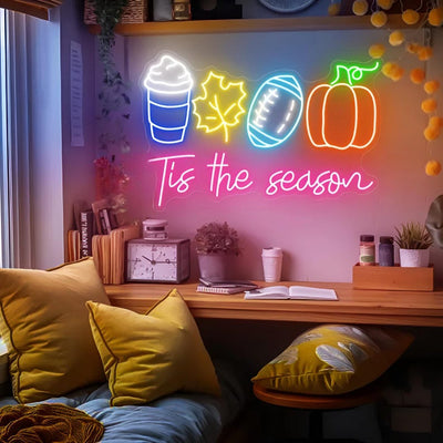 Tis The Season LED Neon sign in spooky seasonal colors by Neon.Outshine 