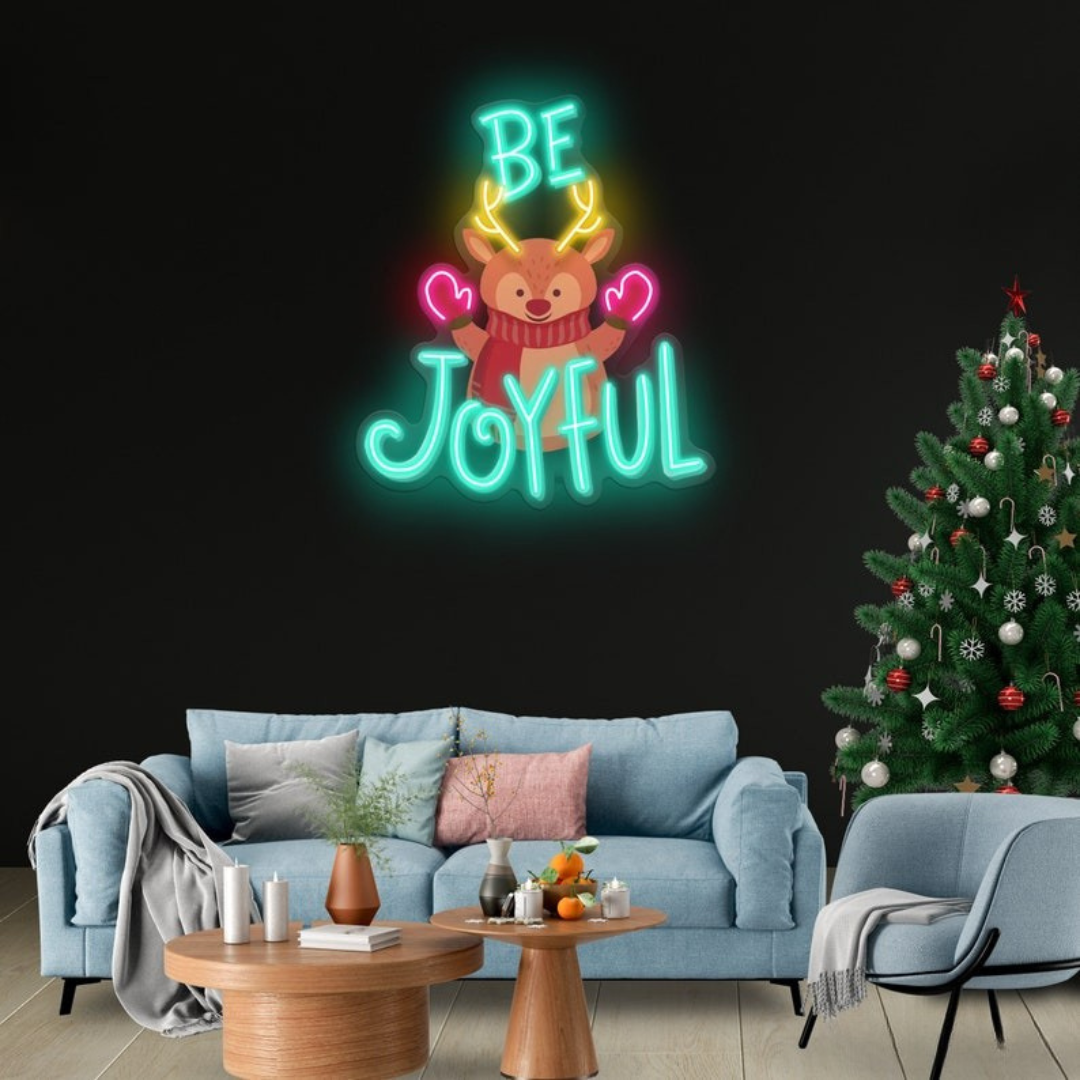 Be Joyful UV Printed Neon Sign