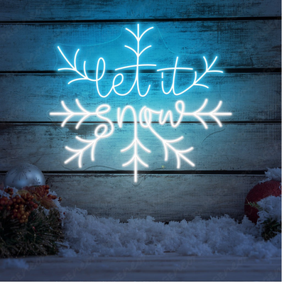 Let It snow Christmas Neon sign