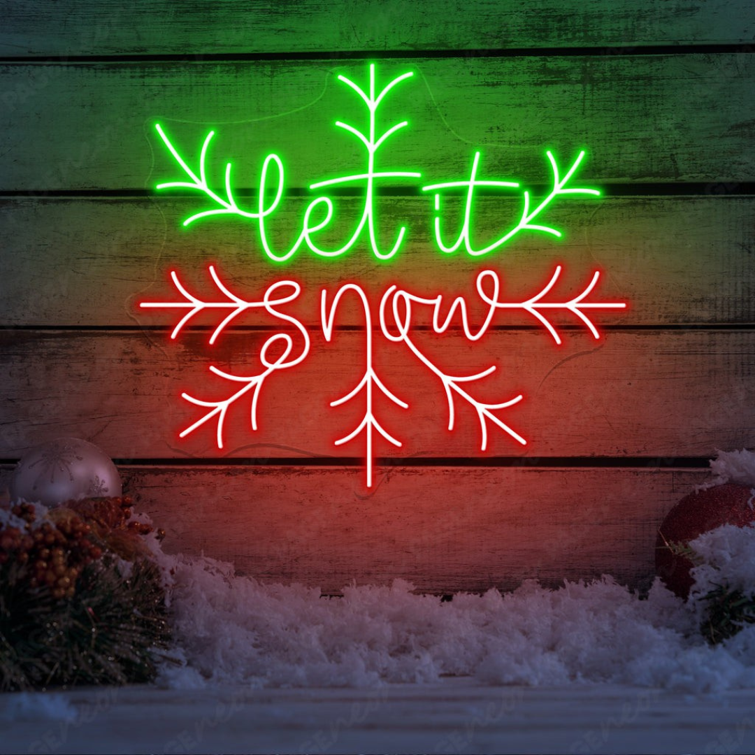Let It snow Christmas Neon sign