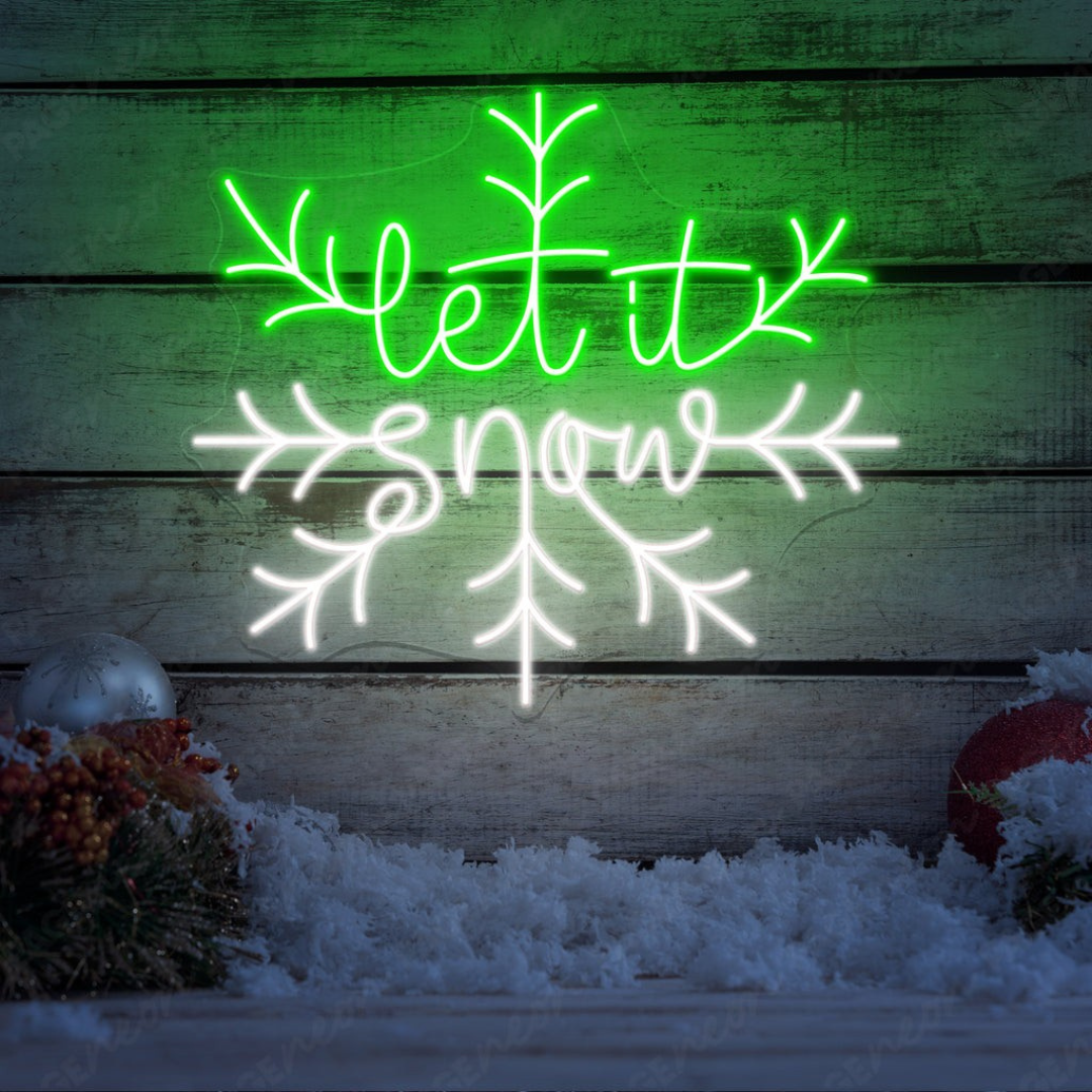 Let It snow Christmas Neon sign