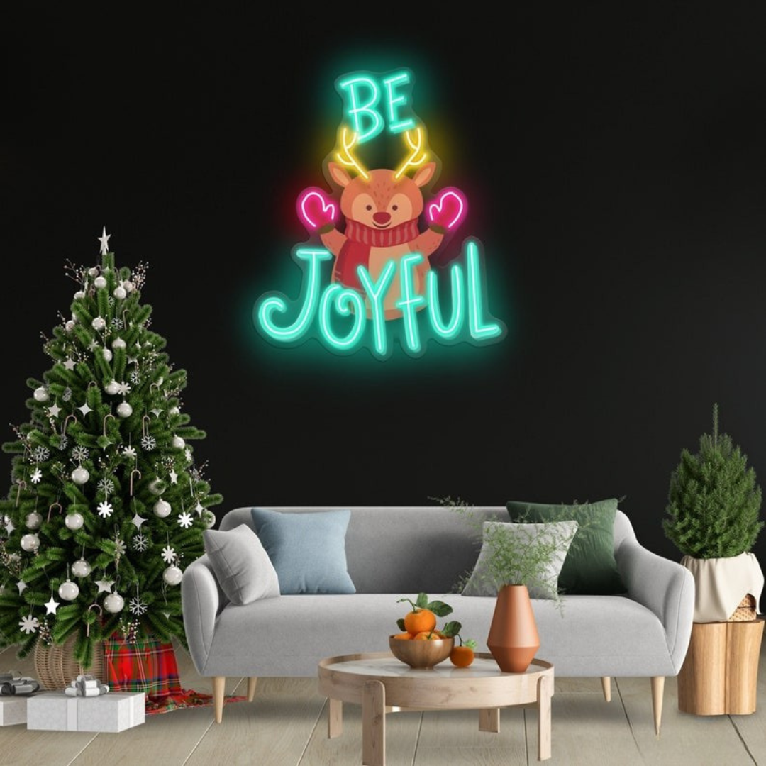 Be Joyful UV Printed Neon Sign