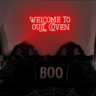 Welcome to Our Coven Halloween neon sign by Neon.Outshine 