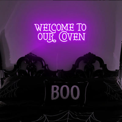 Welcome to Our Coven Halloween neon sign by Neon.Outshine 