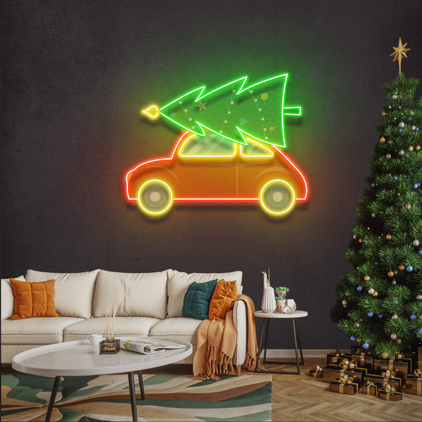 Xmas Is Coming Art Work LED Neon Sign by Neon.Outshine –  in bold artistic design for festive holiday décor.