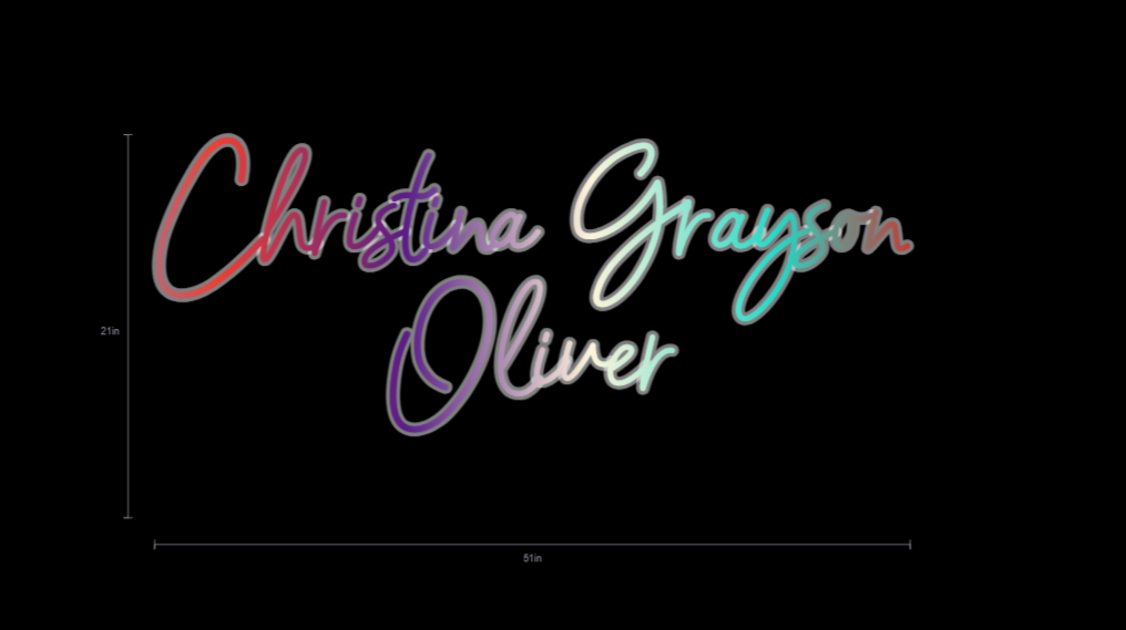 custom Neon sign for Christina Neal