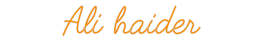 Custom Neon: Ali haider