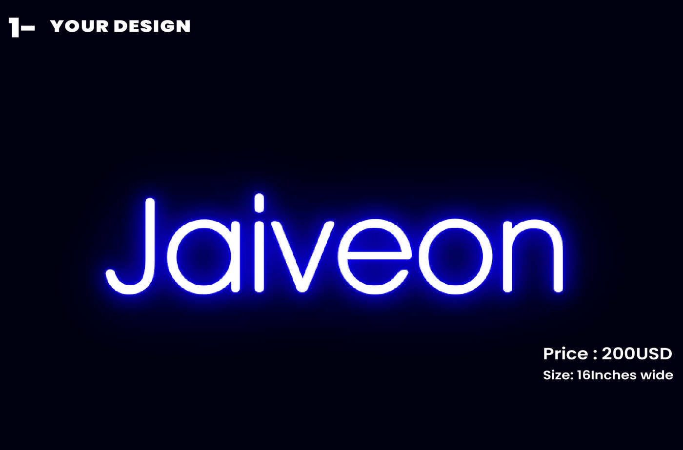 custom sign for Jaiveon.