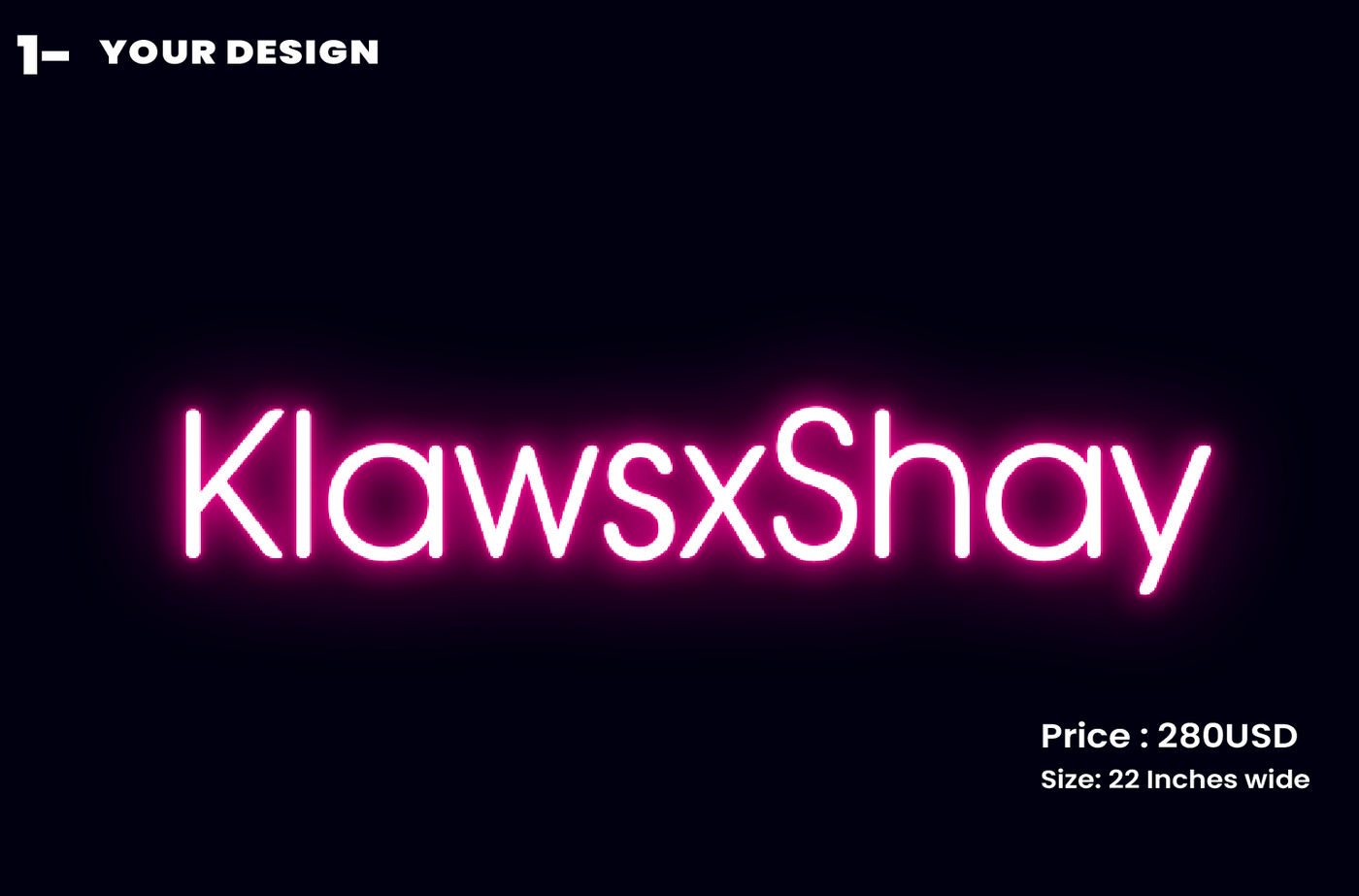 custom sign for Shayla Seang.
