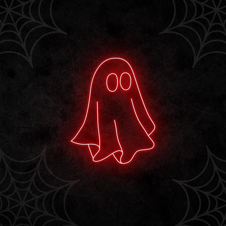 Ghost Neon Sign for Halloween
