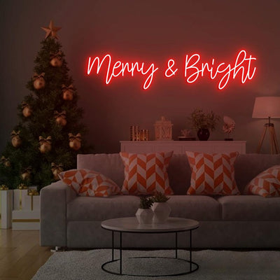 Merry and Bright Christmas Neon sign