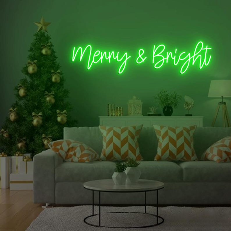 Merry and Bright Christmas Neon sign