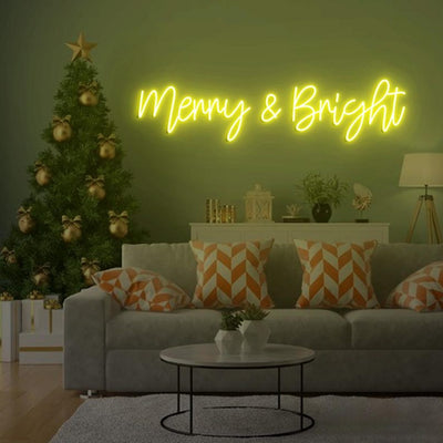 Merry and Bright Christmas Neon sign