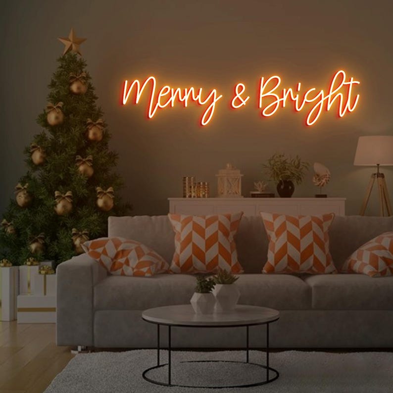 Merry and Bright Christmas Neon sign