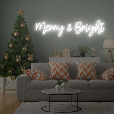 Merry and Bright Christmas Neon sign