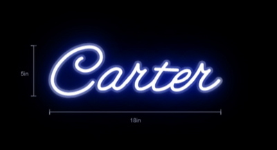 custom sign for Carter