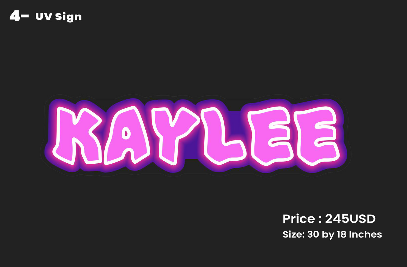 custom sign for Kaylee Deel