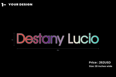 custom sign for Destany Lucio.
