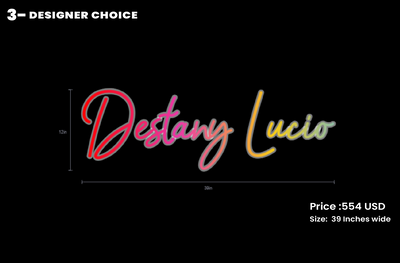 custom sign for Destany Lucio.