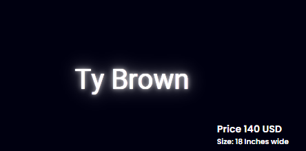 custom signs for Ty Brown – Neon.Outshine
