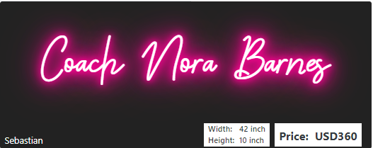 Custom Neon for Nora Barnes