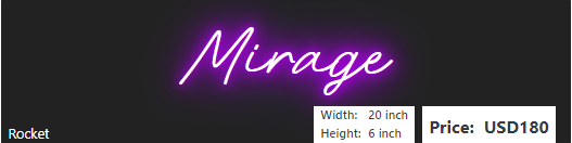 Custom neon for Mirage Snow