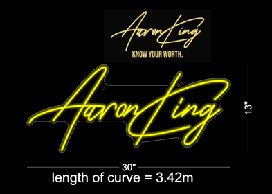 Custom neon for Aaron King