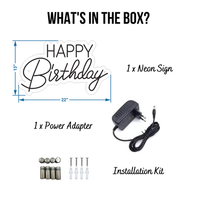 Happy Birthday Neon Sign