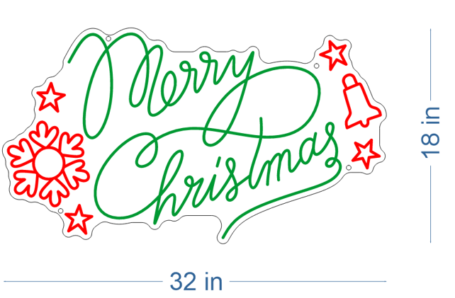 Merry Christmas Neon Sign
