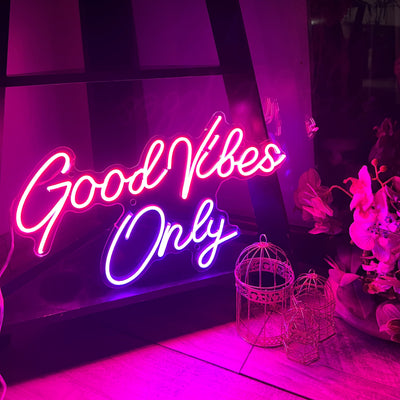 Good Vibes Only neon sign by Neon.Outshine -  perfect for bedrooms, living rooms, events, or inspirational décor