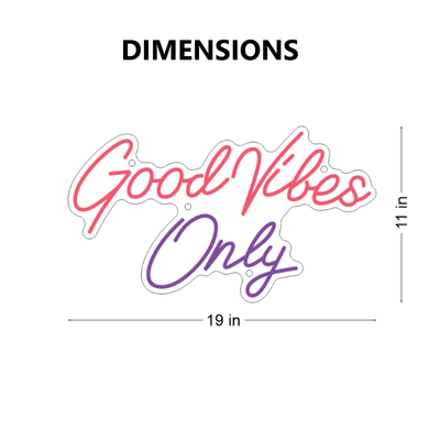 Good Vibes Only neon sign by Neon.Outshine -  perfect for bedrooms, living rooms, events, or inspirational décor 