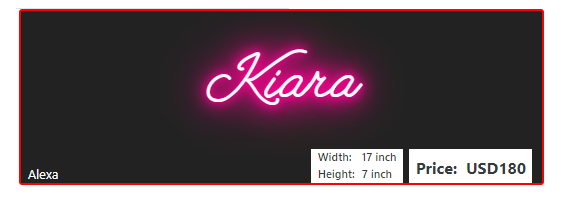 Custom neon for Ki Ara