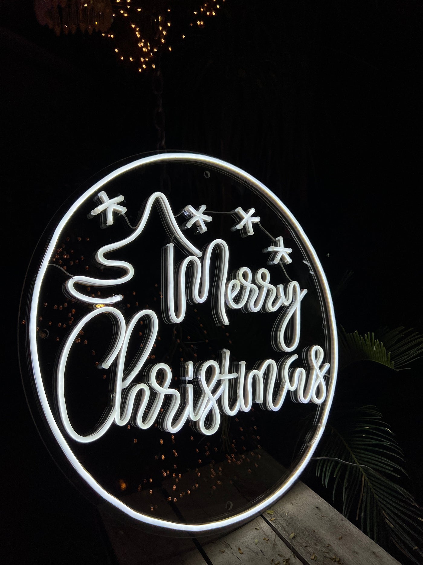 LED Merry Christmas neon sign by Neon.Outshine for holiday décor.
