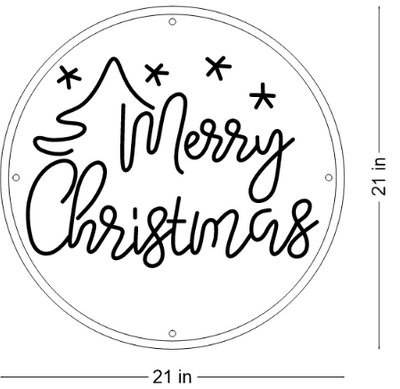 LED Merry Christmas neon sign by Neon.Outshine for holiday décor.