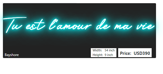 Custom Neon for Daph Bourbeau