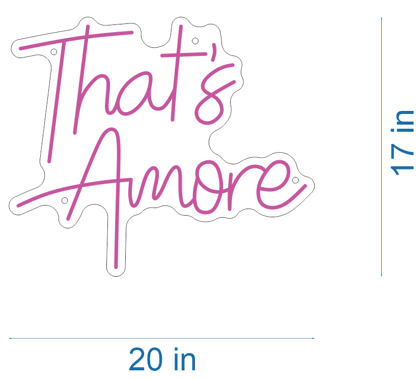 That's Amore neon sign by Neon.Outshine  - designed for home décor, events, or photo-worthy backdrops.